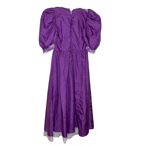 Vintage Handmade Purple Lace Renaissance Regency Fairy Gown Dress - Picture 4 of 4